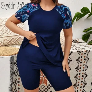 Maillots de bain grande taille femme 2024, maillots de bain deux pièces pour le surf et le sport, maillots de bain taille haute pour la piscine.