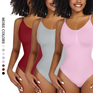 Body gainant lissant pour femme, gaine intégrale, string, sous-vêtement sculptant et amincissant pour le corps et la poitrine