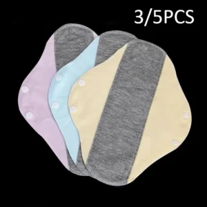 Lot de 3 ou 5 protections hygiéniques lavables pour incontinence adulte, en tissu doux et antidérapant, idéales pour les règles.