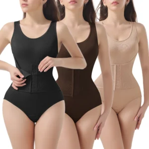 Body gainant amincissant pour femme avec ceinture zippée, gaine ventre plat, corset amincissant