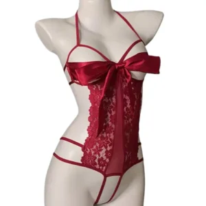 Nouvelle lingerie érotique pour femme, nuisette décolletée, body sexy, body dos nu, ensemble lingerie 18+