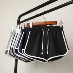 Short de yoga pour femme, vêtement d'été, taille mi-haute, coupe ample et décontractée, pantalon droit élégant, fin et respirant, jambes larges, short de sport