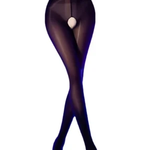 Collants brillants à entrejambe ouverte, ultra fins, transparents et soyeux, pour l'été, collants sexy pour femmes