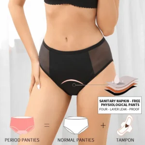 Culottes menstruelles 4 couches grandes tailles, anti-fuites, absorption rapide, lingerie sexy en dentelle pour femmes, tailles 5XL et 6XL