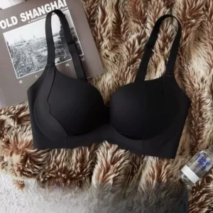 Ensemble de lingerie rouge pour femme : soutien-gorge push-up rembourré adhésif, sans armatures et sans bretelles, invisible pour petites poitrines, idéal pour la mariée.