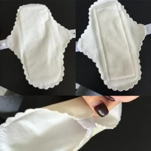 Lot de 3 serviettes hygiéniques fines et réutilisables en coton, lavables et imperméables, pour une hygiène féminine optimale.