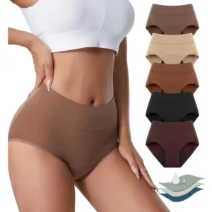 Culottes menstruelles pour femmes, sous-vêtements physiologiques confortables, absorbantes et anti-fuites, en coton.